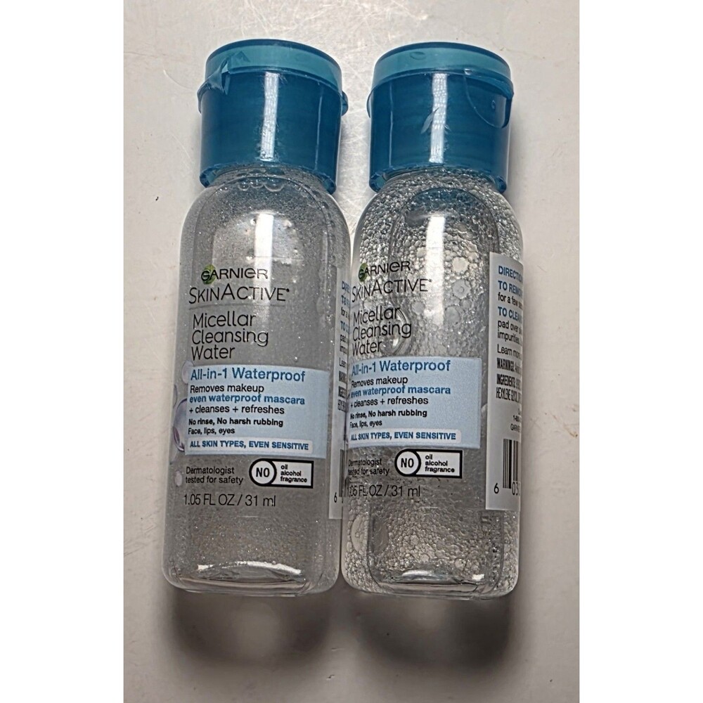 Garnier Skin Active Micellar Cleansing Water 1.05 fl oz 31 ml Travel Size NEW X2